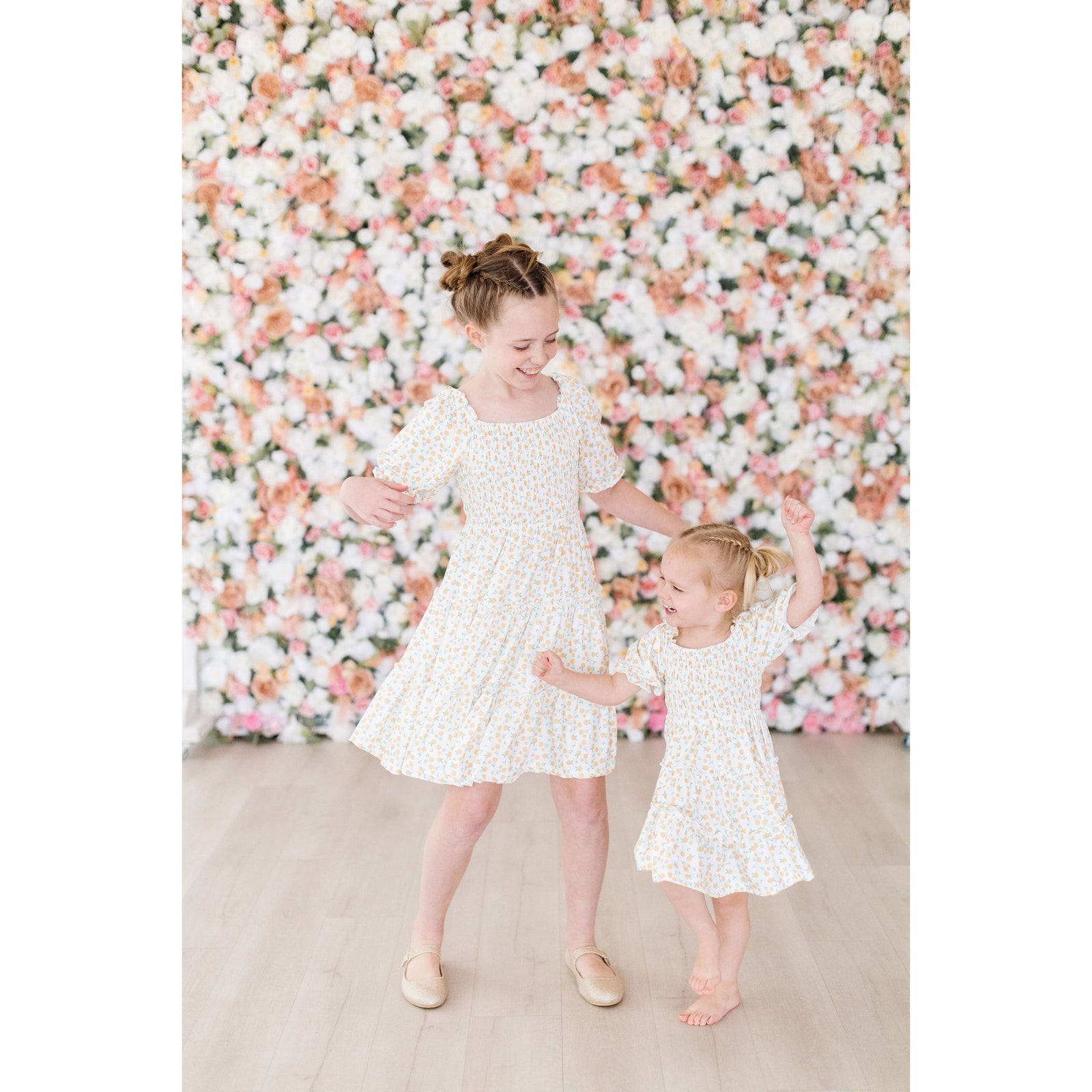Marvelous Marigolds Smocked Ruffle Dress