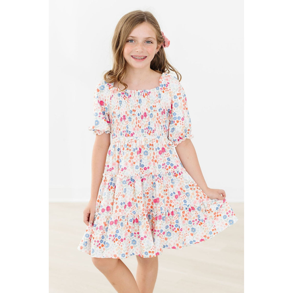 Meadow Magic Smocked Ruffle Dress