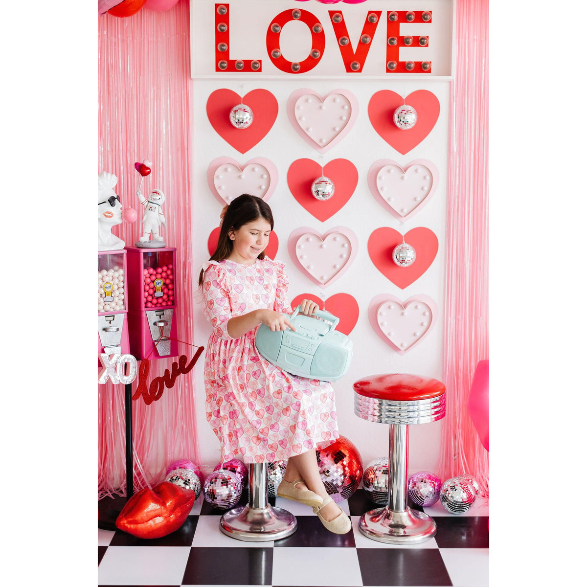 Melt My Heart 3/4 Sleeve Ruffle Twirl Dress