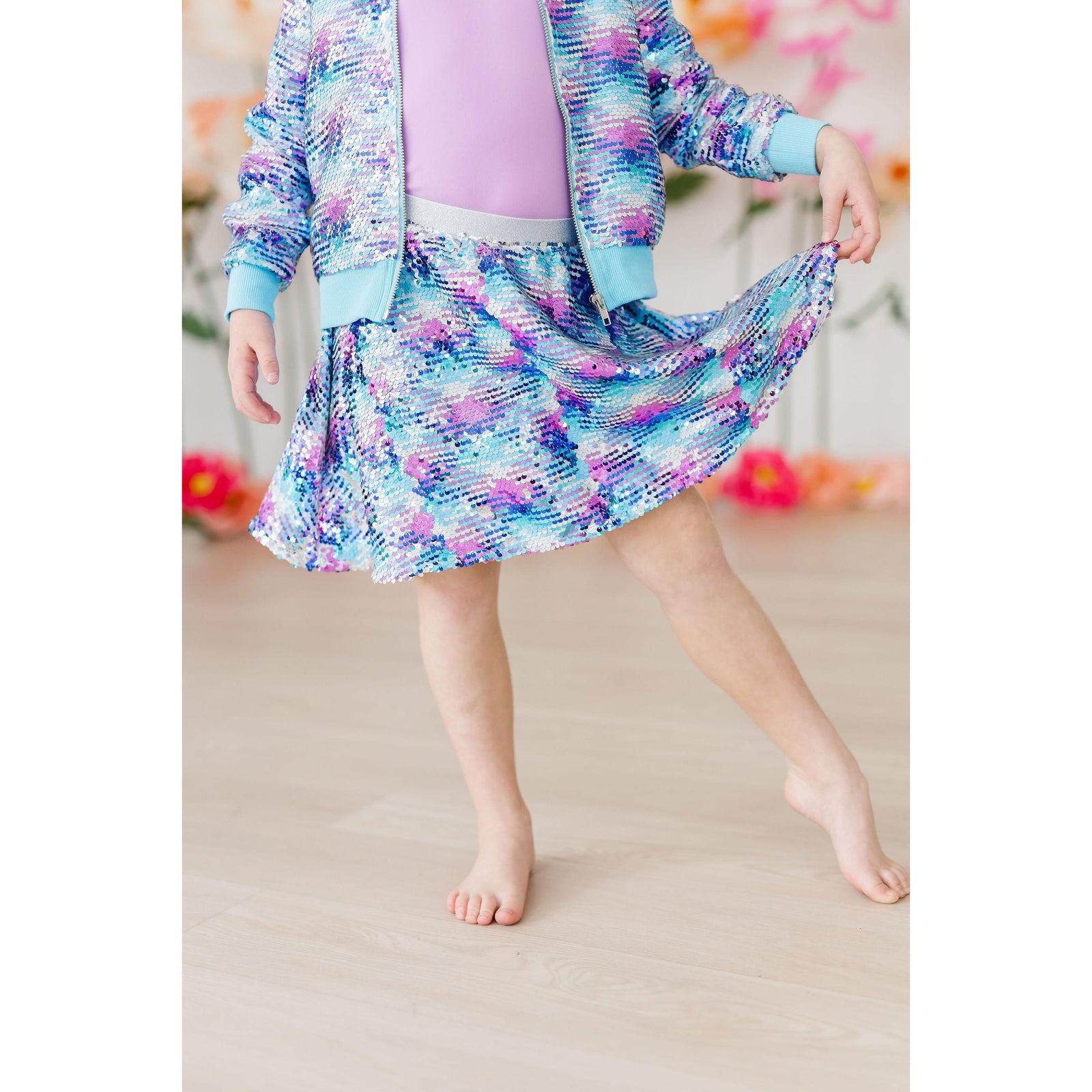 Mermaid Flip Sequin Twirl Skort