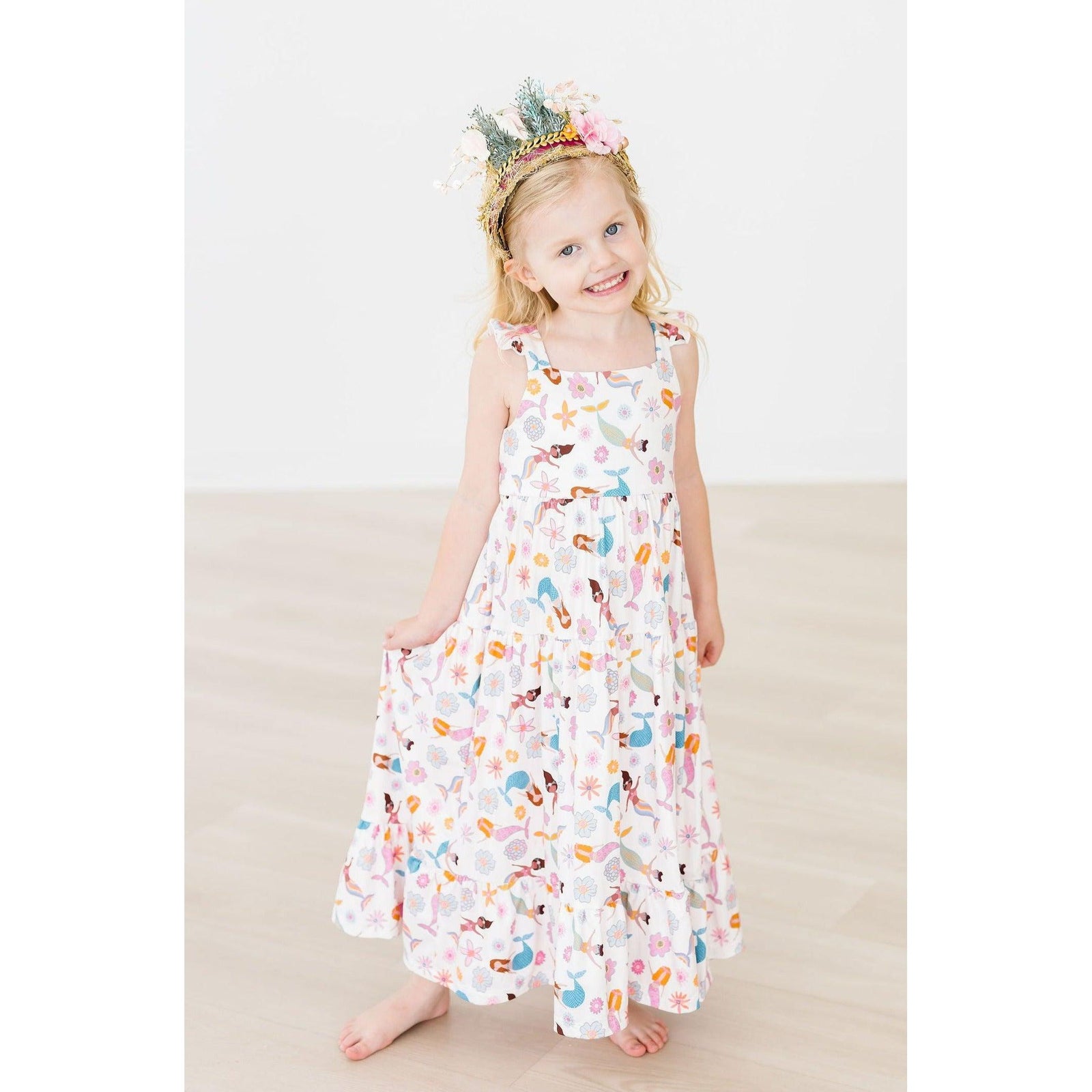 Mermaid Magic Ruffle Maxi Dress
