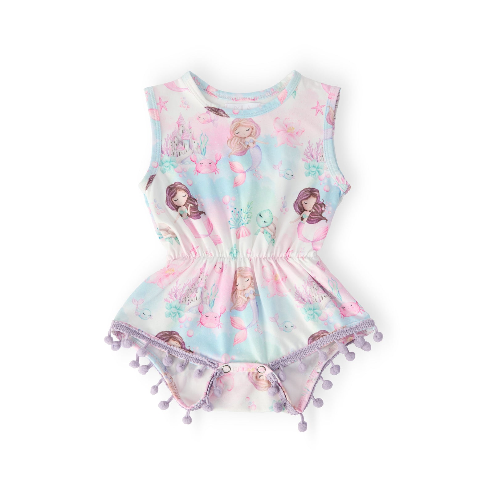 Mermaid Fairytale Pom Pom Romper