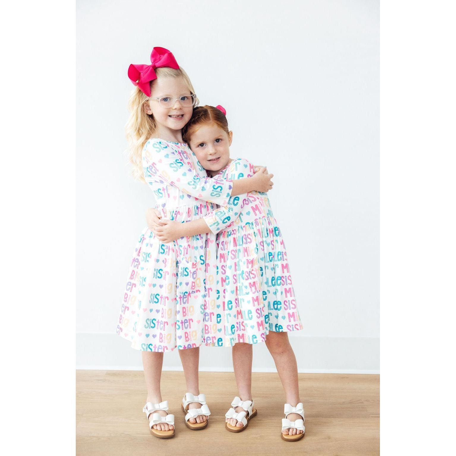 Middle Sister 3/4 Sleeve Pocket Twirl Dress