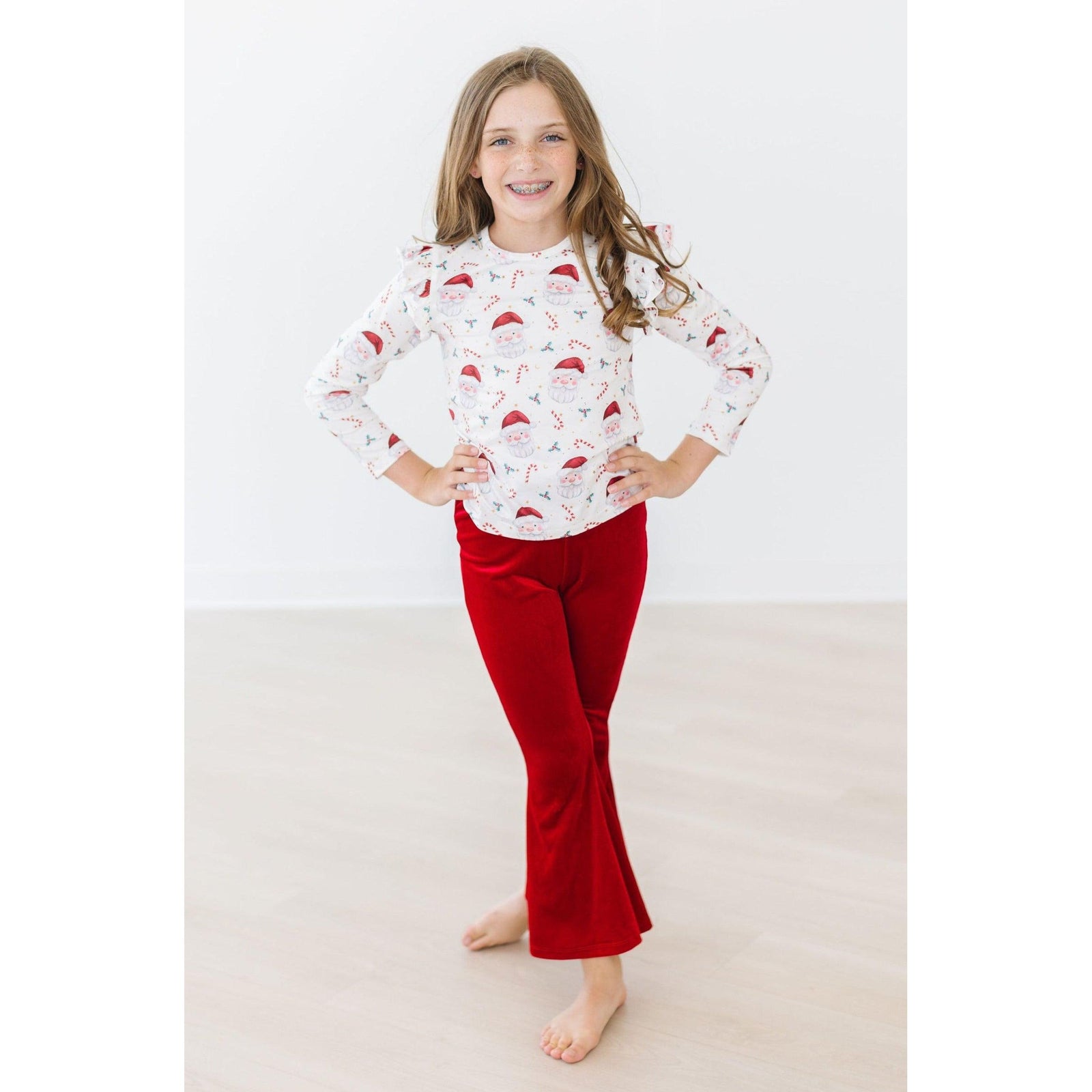 Mistletoe Magic L/S Ruffle Tee