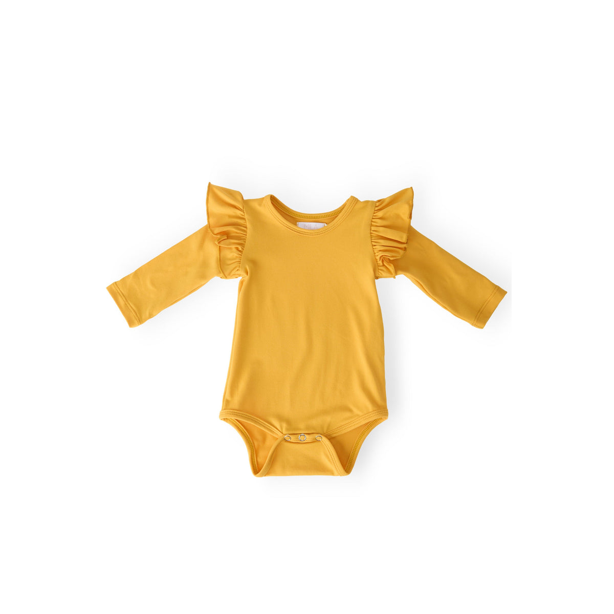 Mustard L/S Flutter Bodysuit
