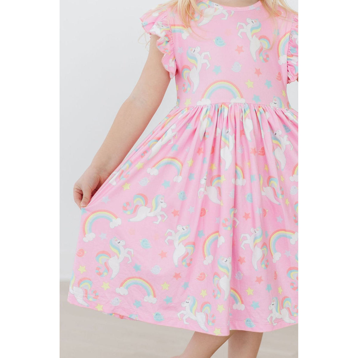 My Little Unicorn Flutter Sleeve Twirl Dress