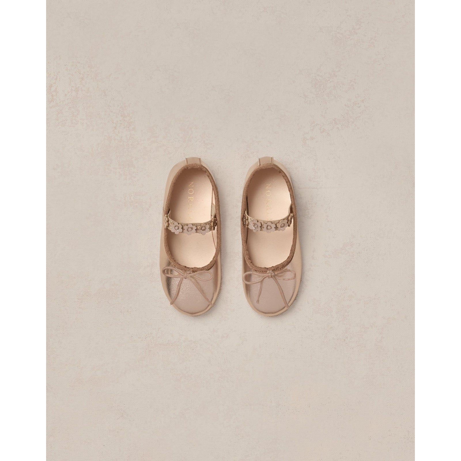 ballet flats || champagne metallic