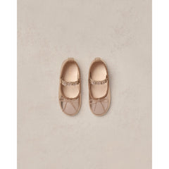 ballet flats || champagne metallic