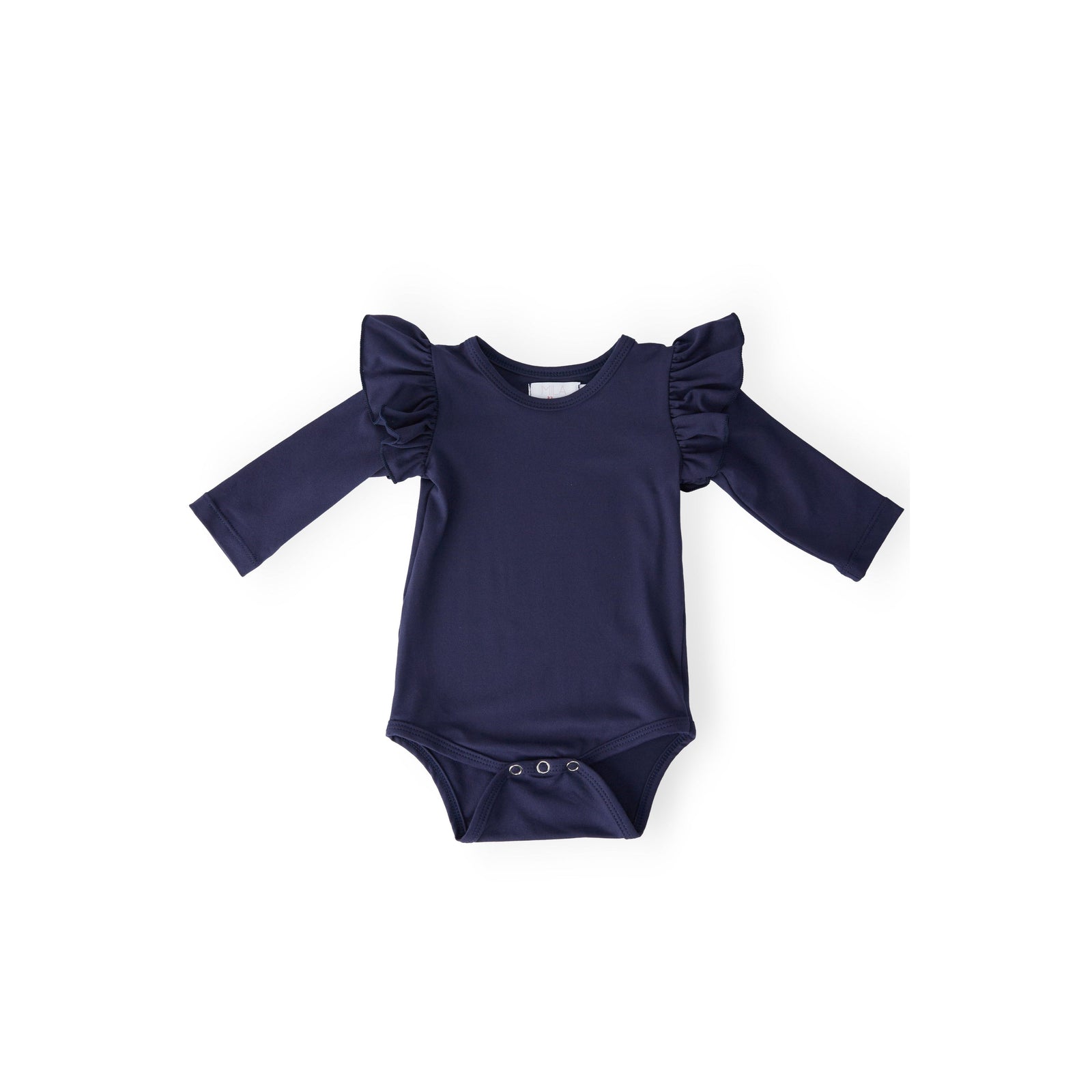 Navy L/S Flutter Bodysuit
