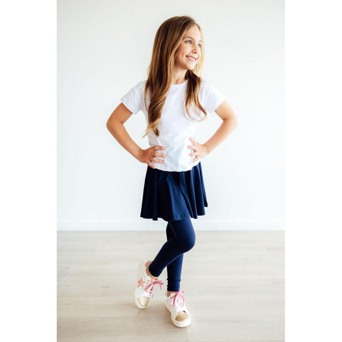 Navy Twirl Skegging