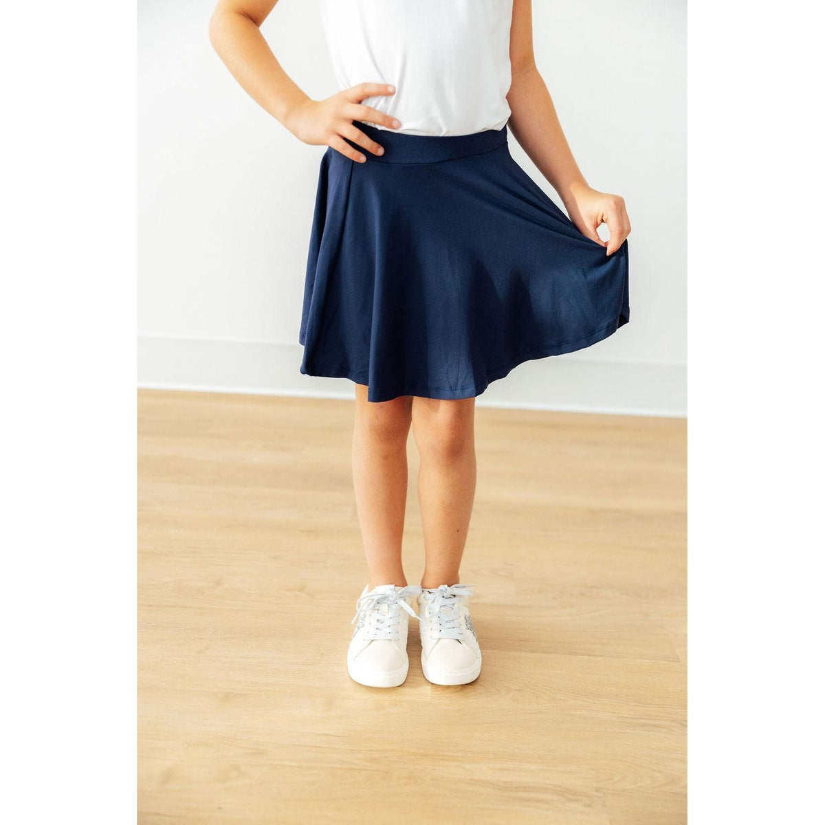 Navy Twirl Skort