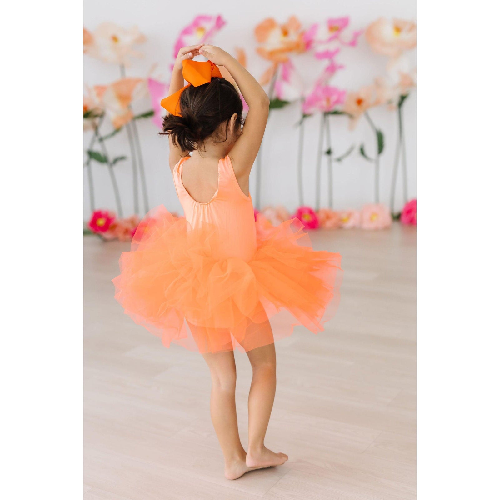 Neon Coral Tank Tutu Leotard