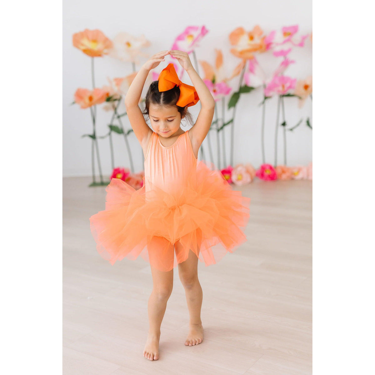 Neon Coral Tank Tutu Leotard