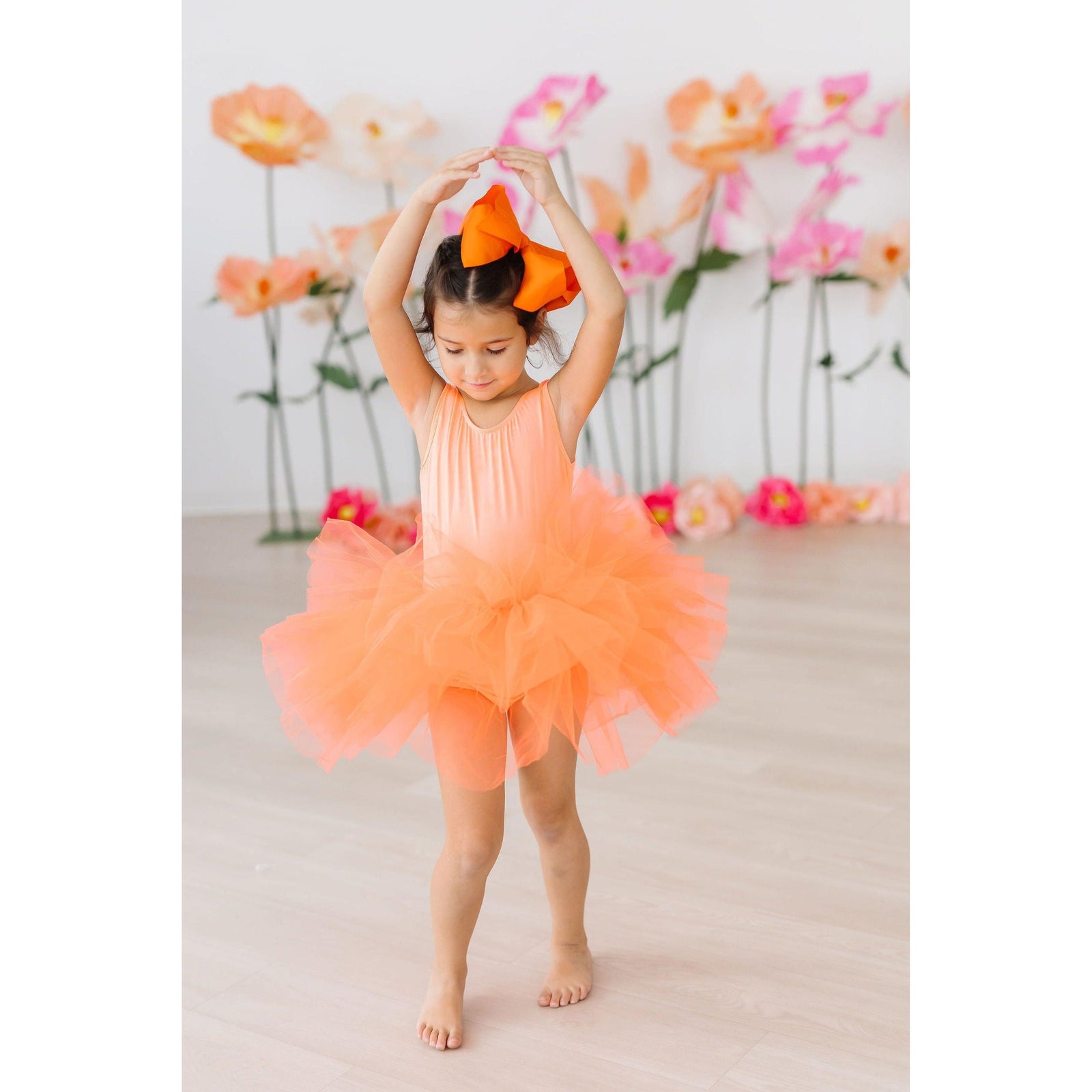 Neon Coral Tank Tutu Leotard