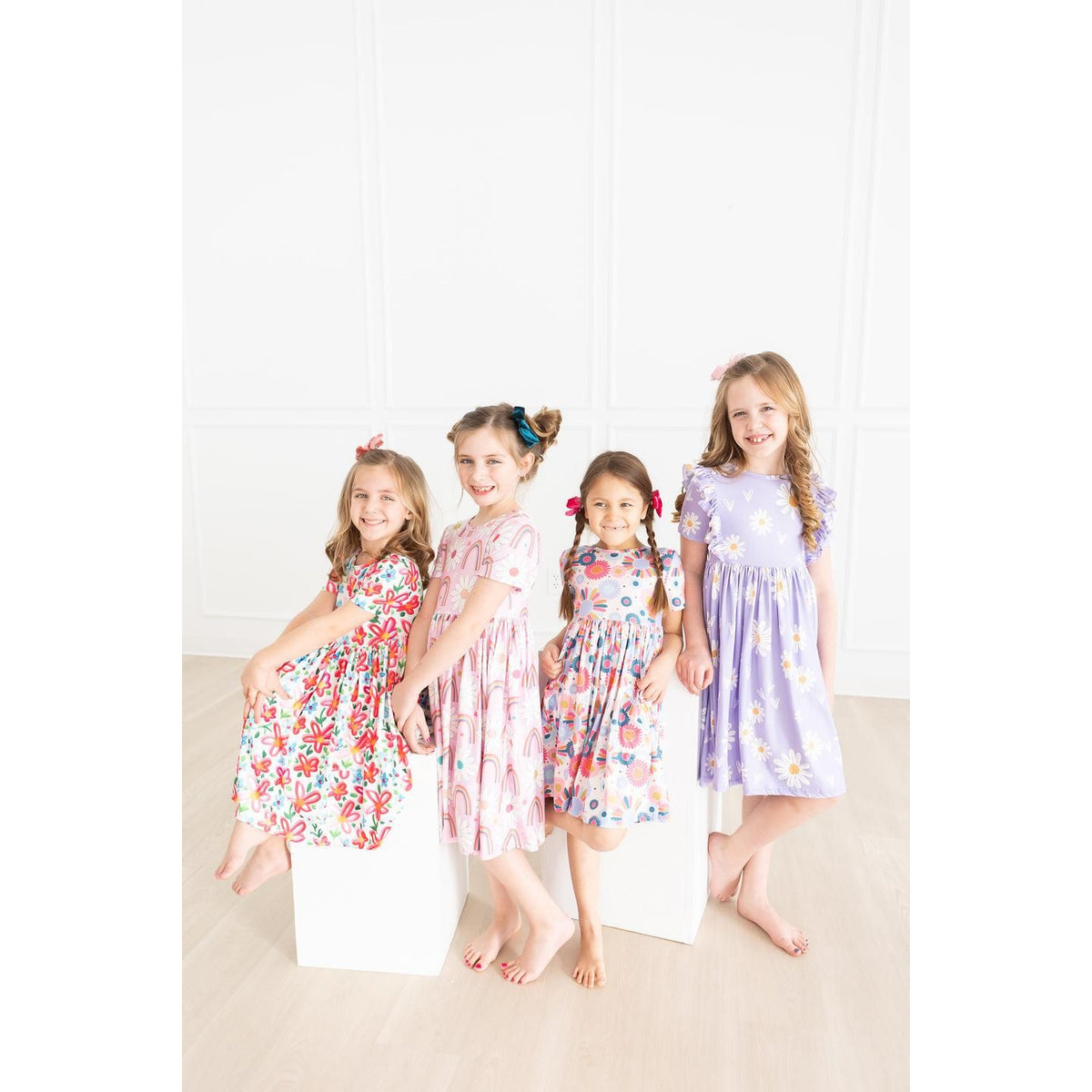 Neon Floral S/S Pocket Twirl Dress