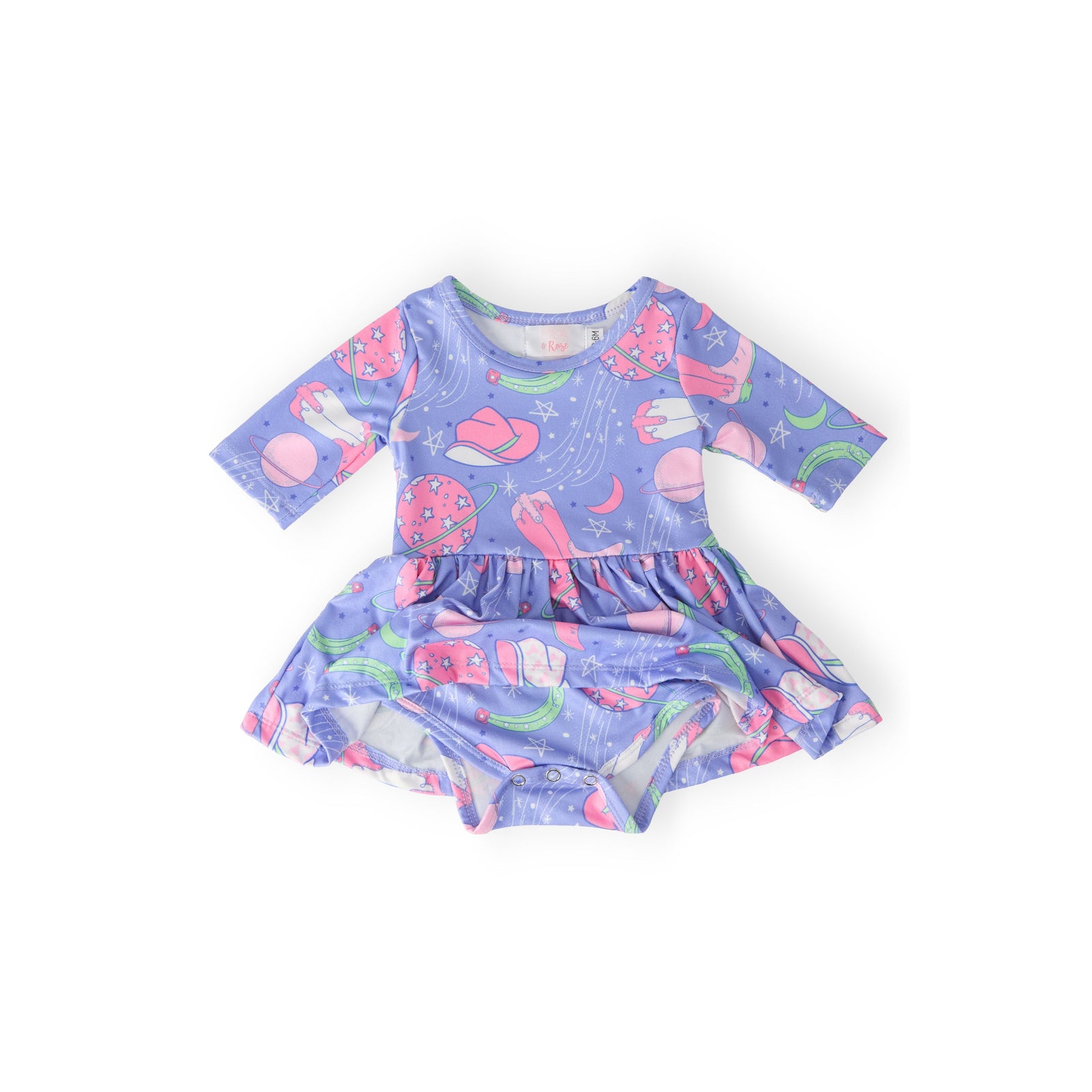 Neon Moon 3/4 Sleeve Twirl Bodysuit