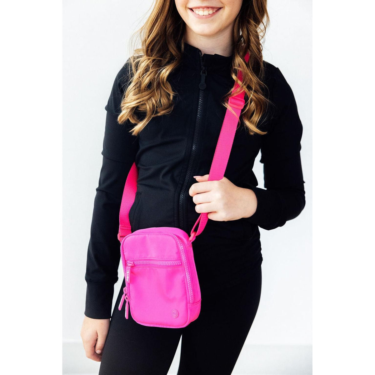 Neon Pink Crossbody Bag