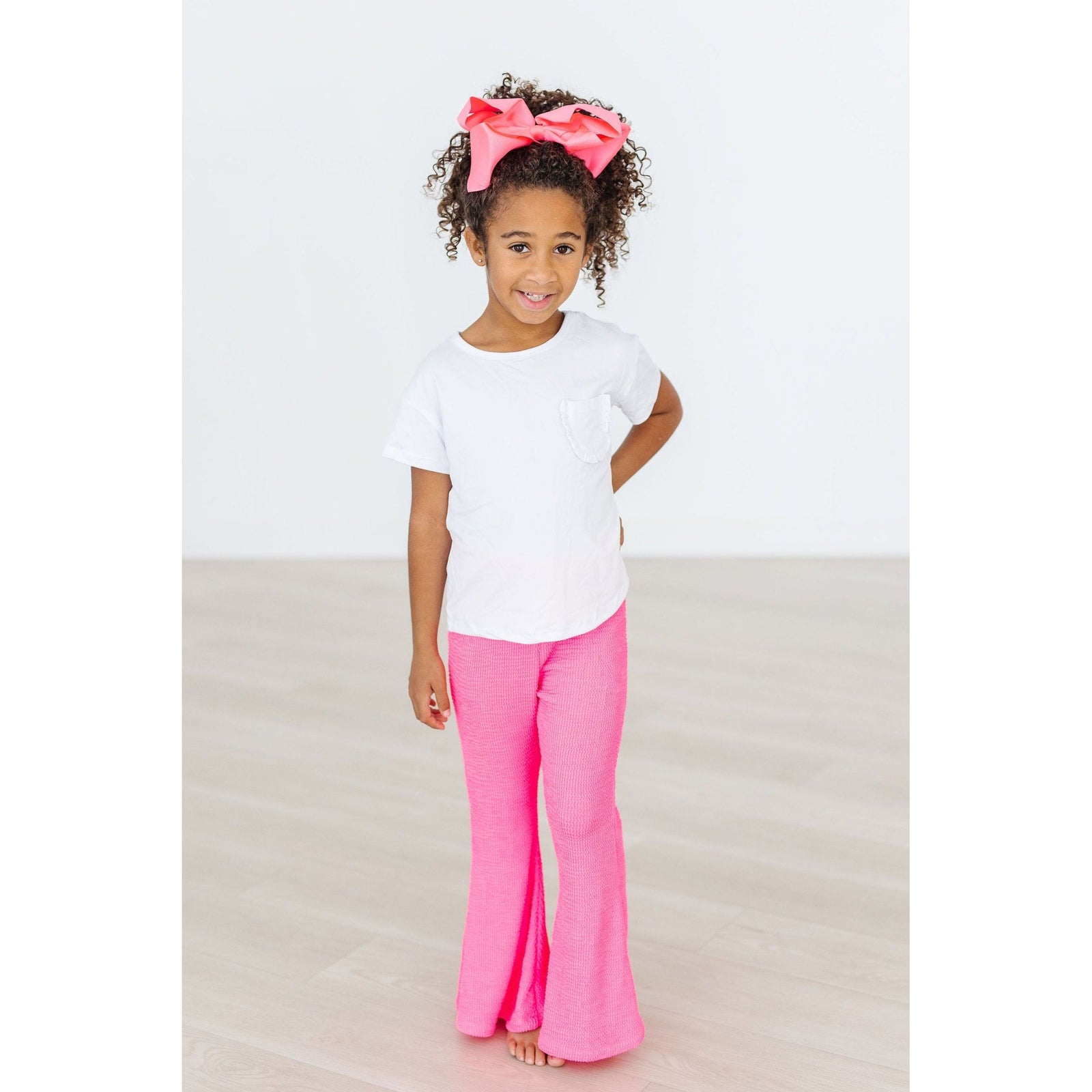 Neon Pink Scrunchy Bells