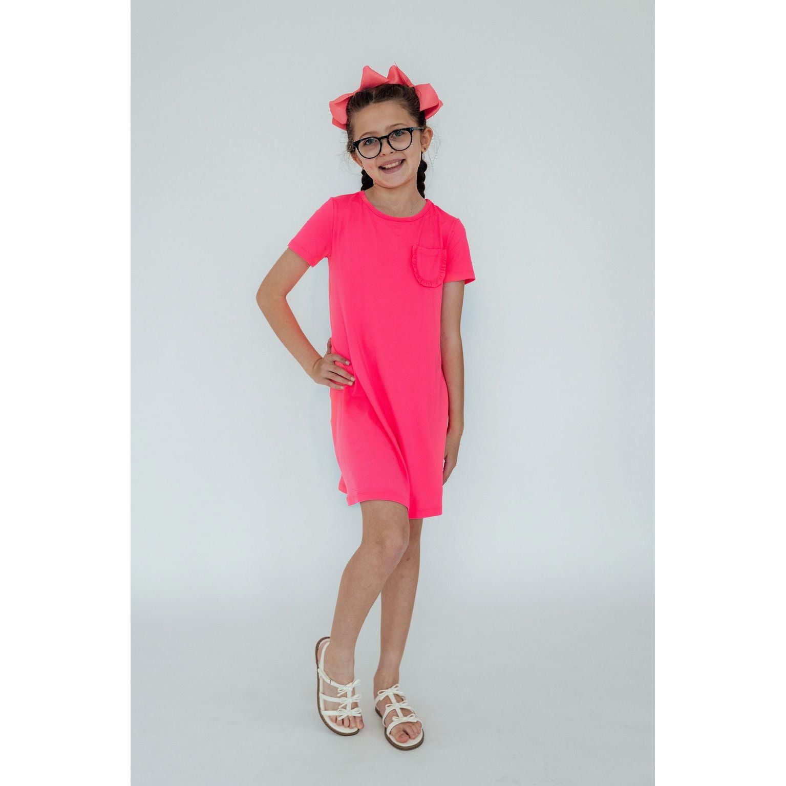 Neon Pink T-Shirt Dress