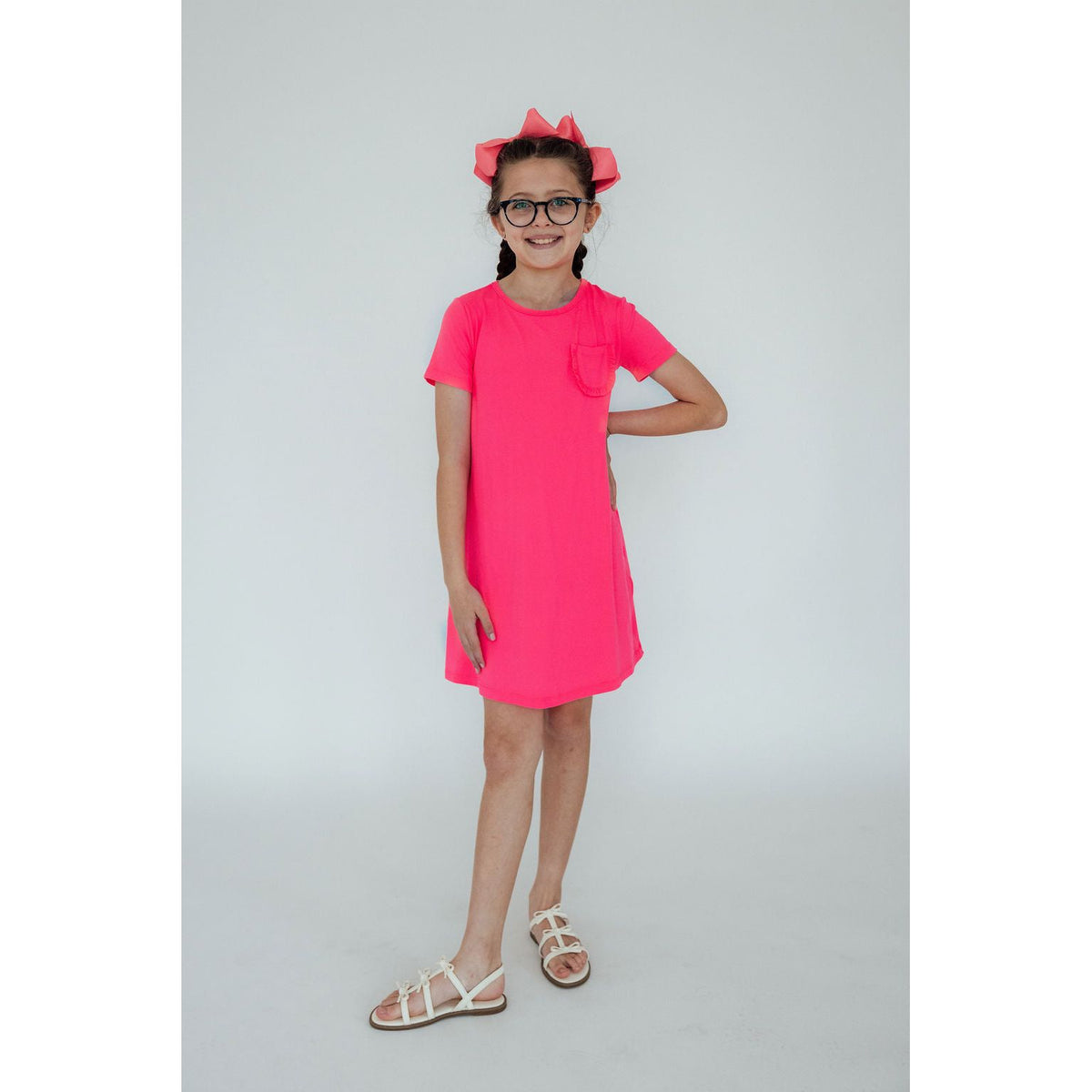 Neon Pink T-Shirt Dress