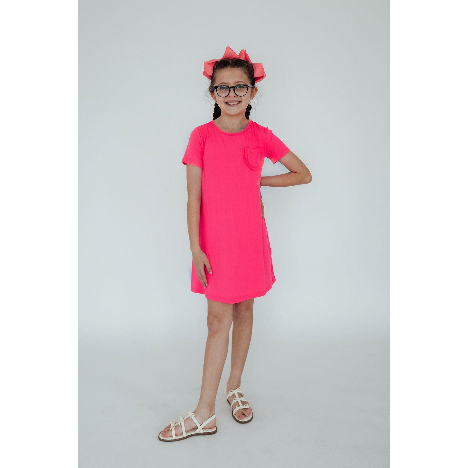 Neon Pink T-Shirt Dress