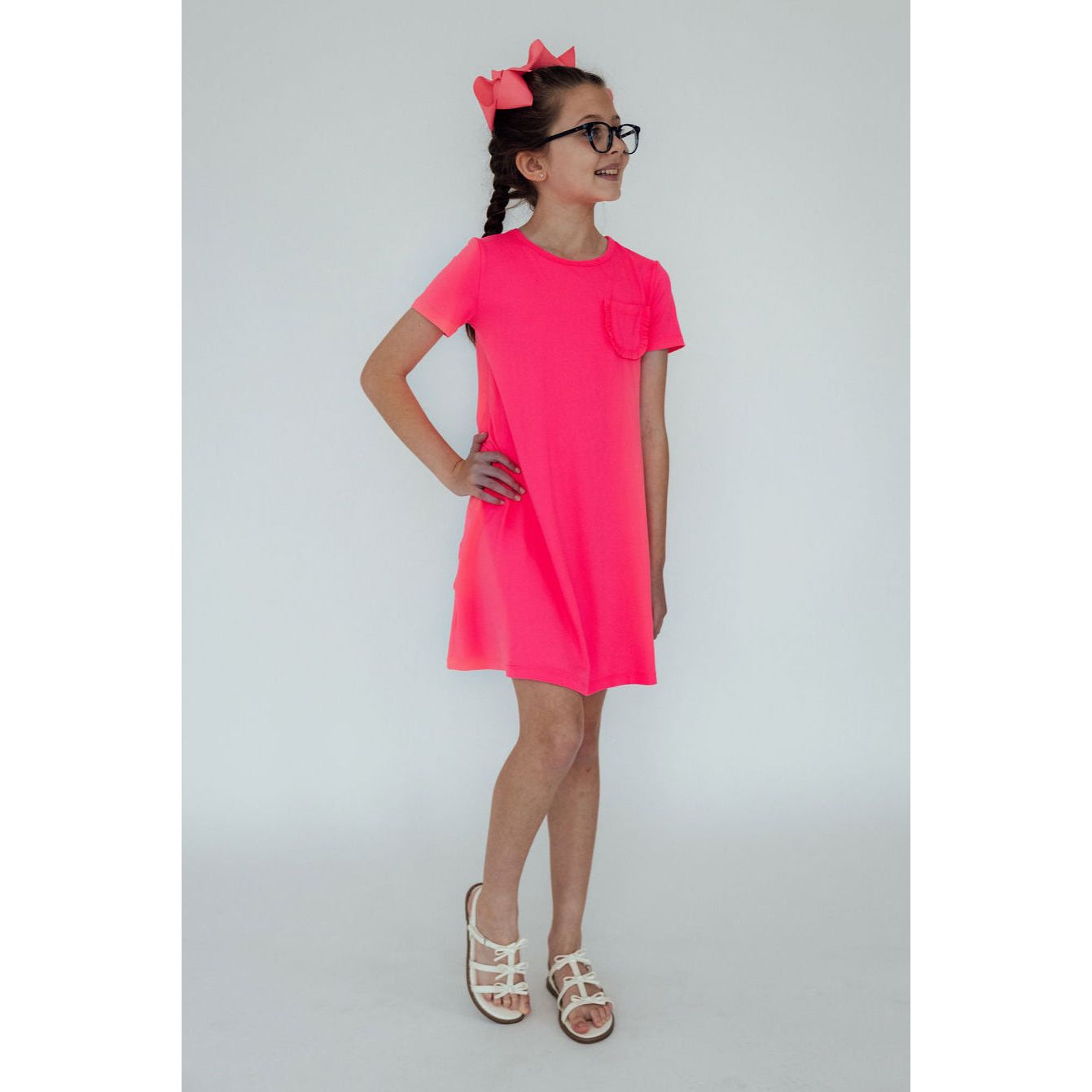 Neon Pink T-Shirt Dress