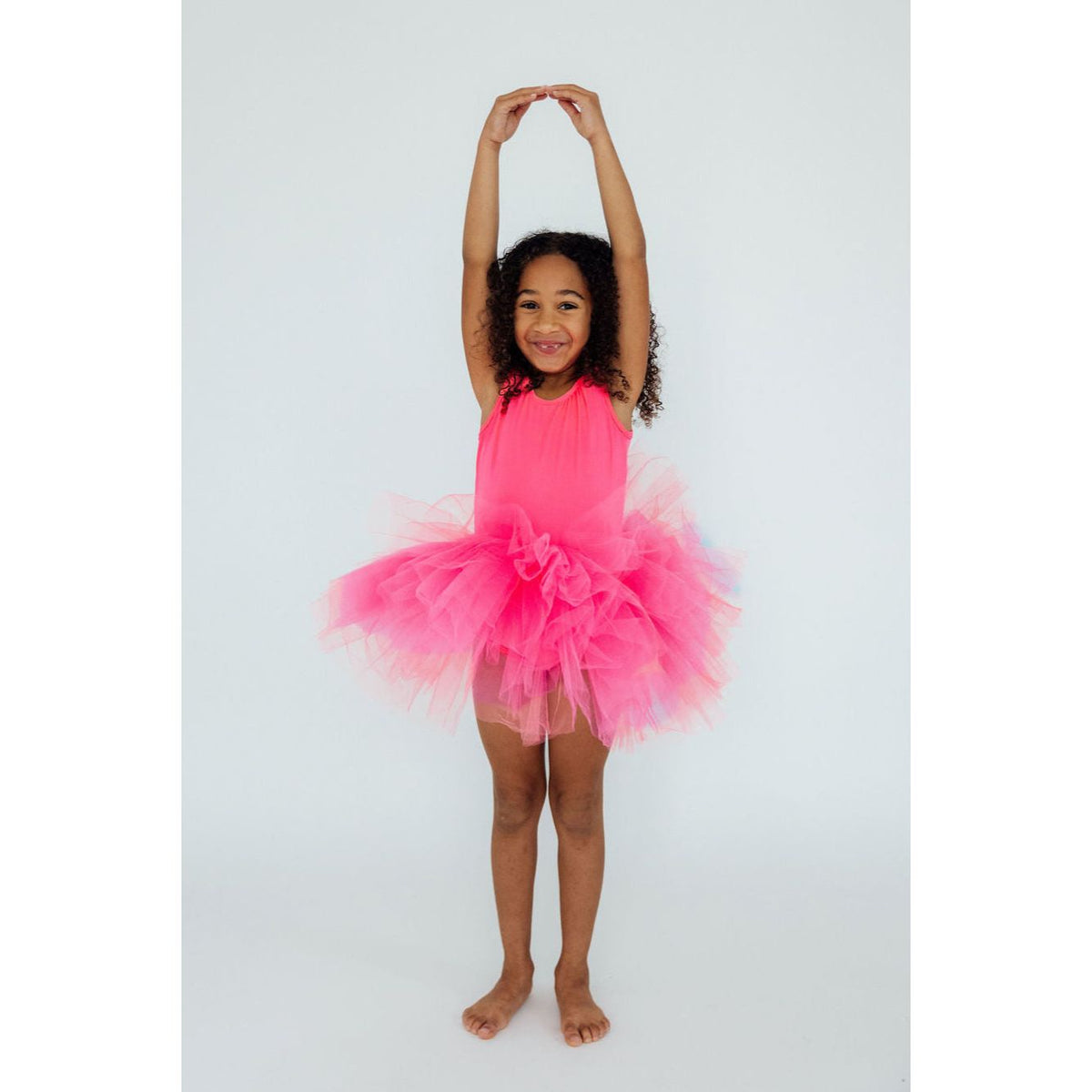 Neon Pink Tank Tutu Leotard