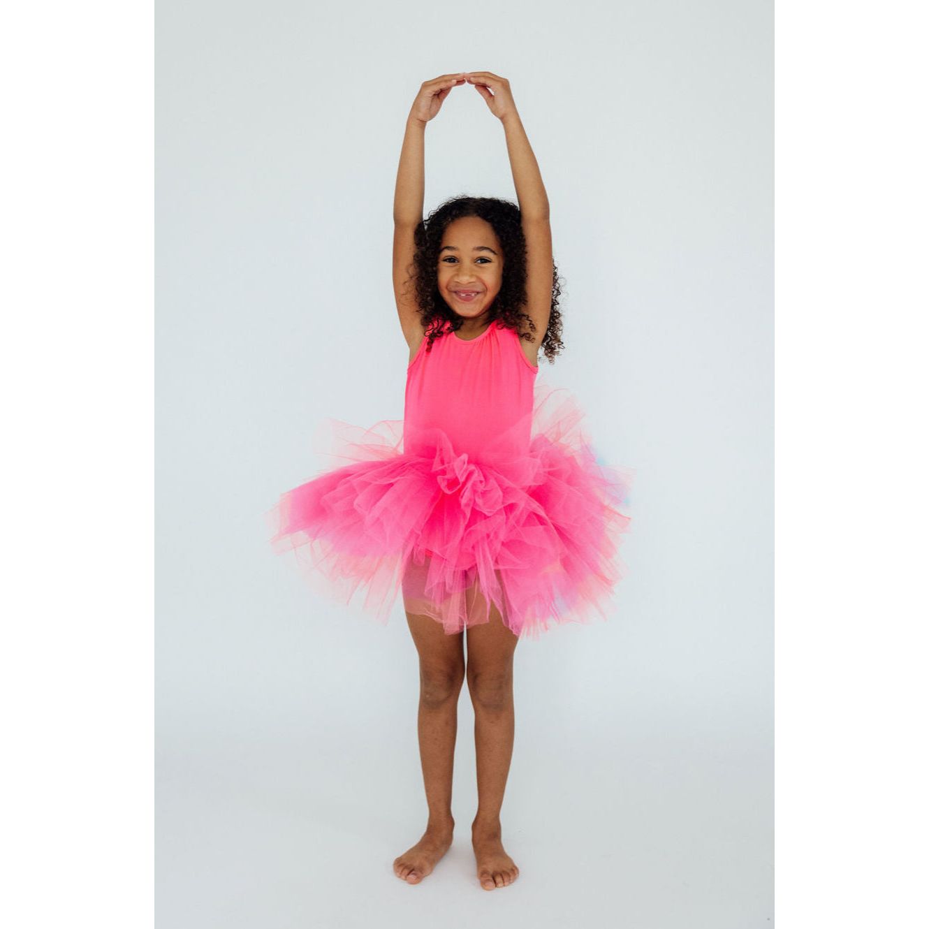 Neon Pink Tank Tutu Leotard