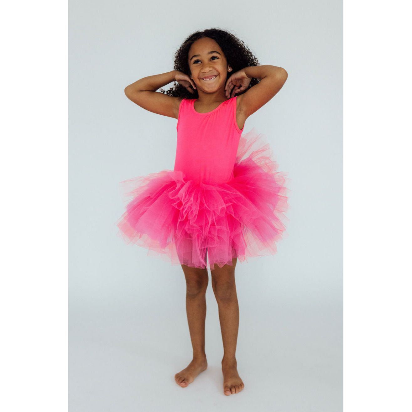 Neon Pink Tank Tutu Leotard