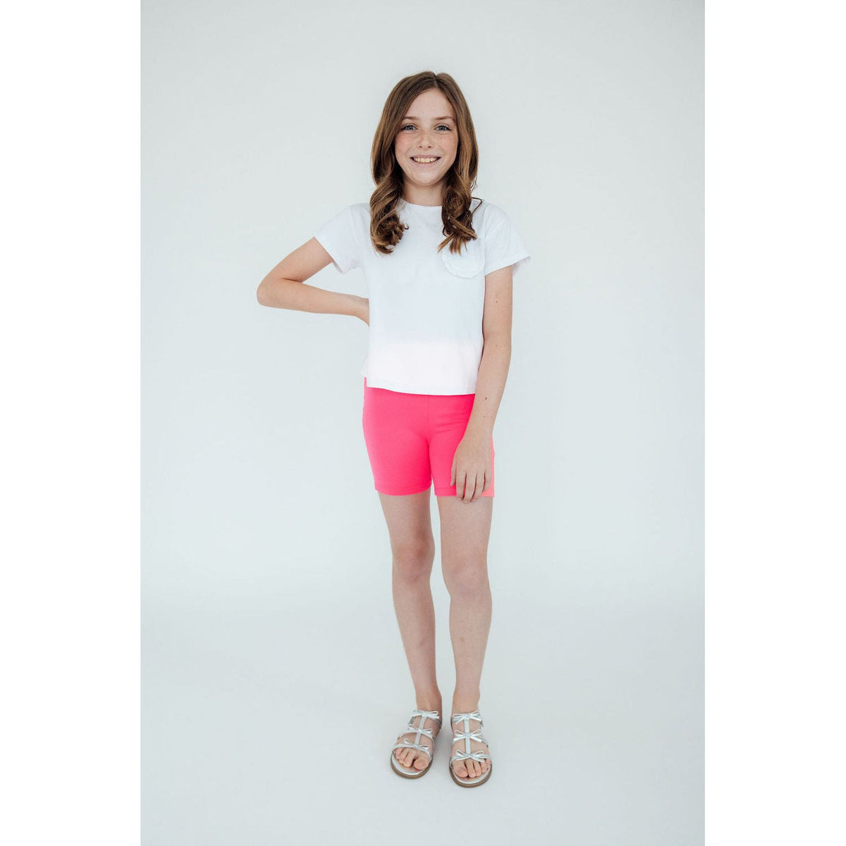 Neon Pink Twirl Shorts