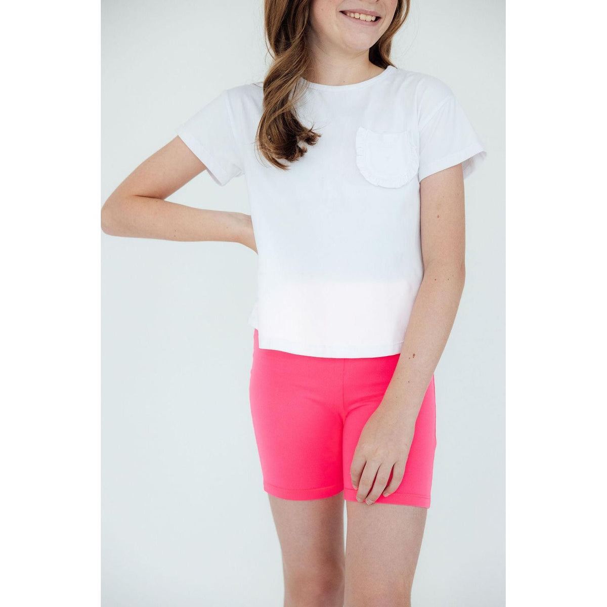 Neon Pink Twirl Shorts