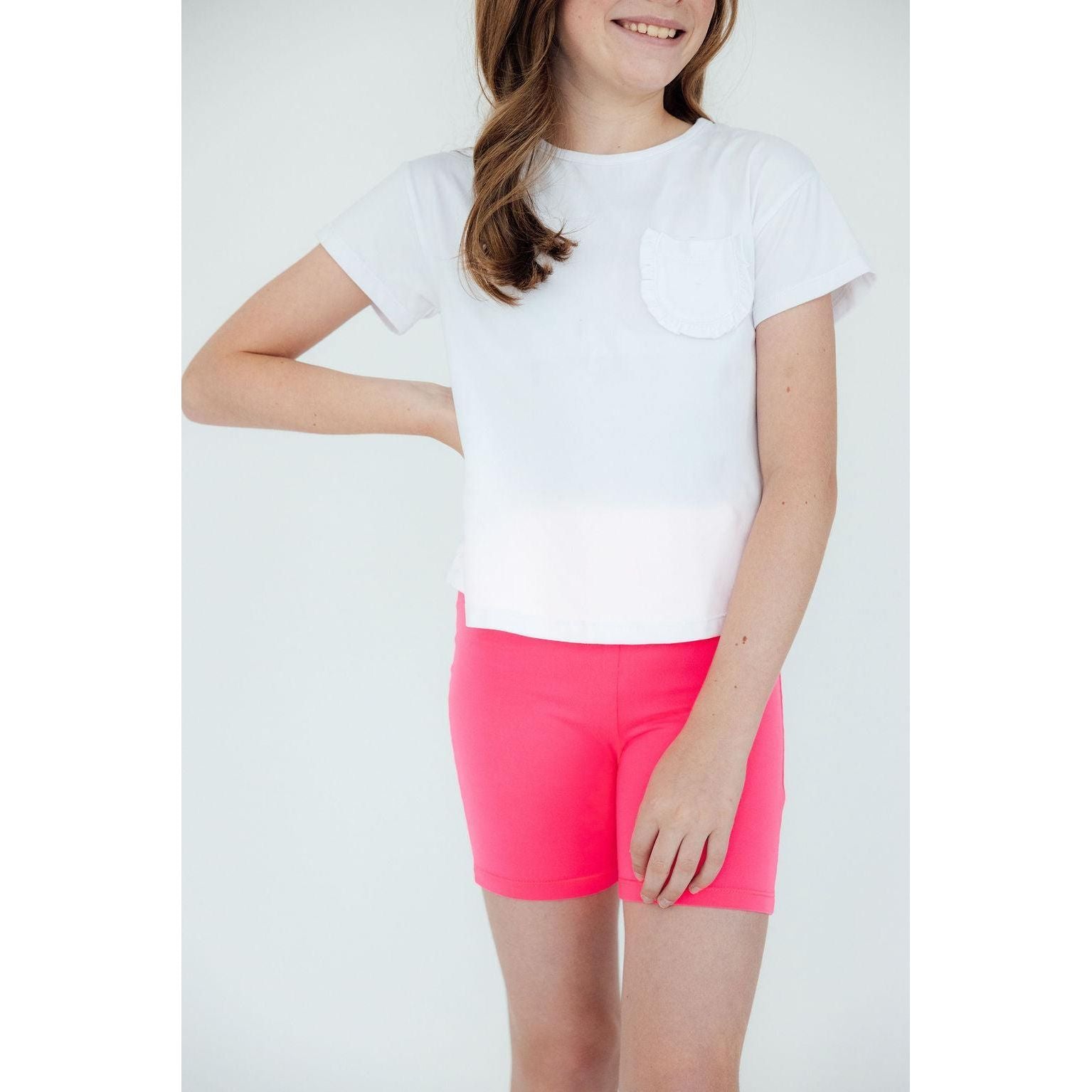 Neon Pink Twirl Shorts