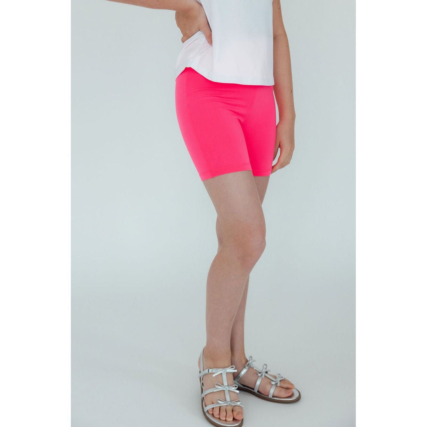 Neon Pink Twirl Shorts