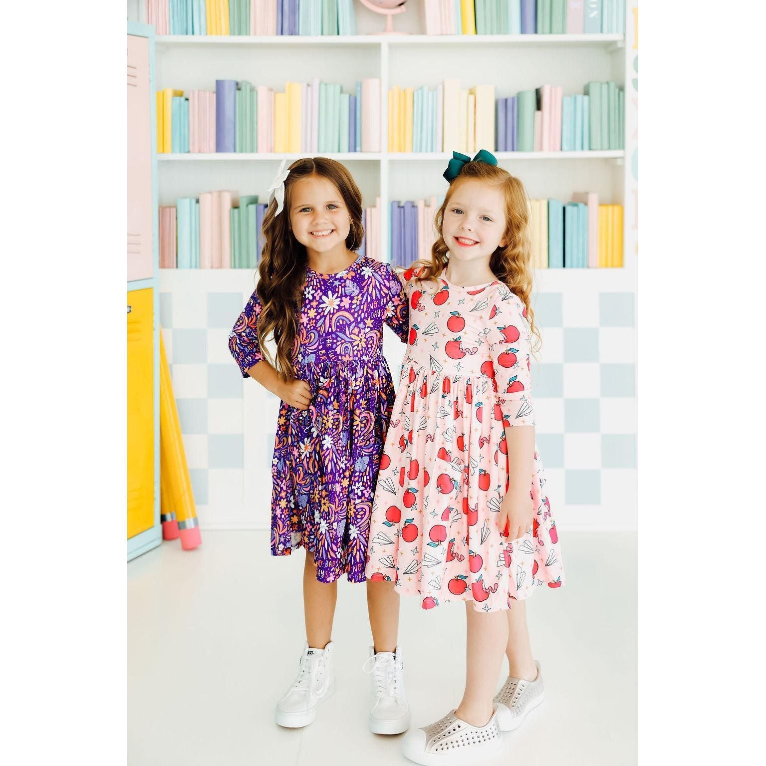 No Bad Days 3/4 Sleeve Pocket Twirl Dress