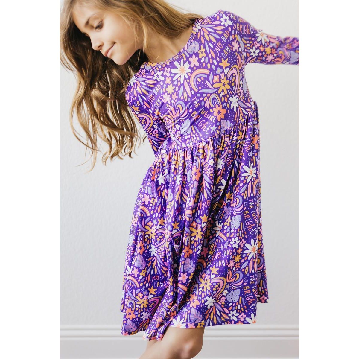 No Bad Days 3/4 Sleeve Pocket Twirl Dress
