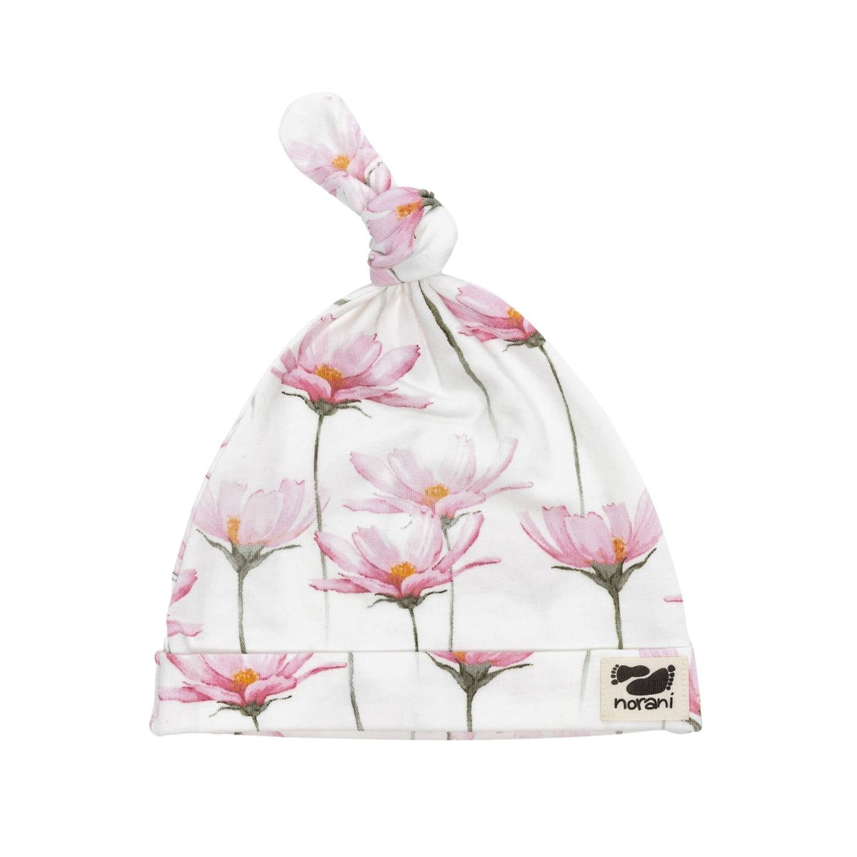 Organic Baby Beanie - Pink Petals
