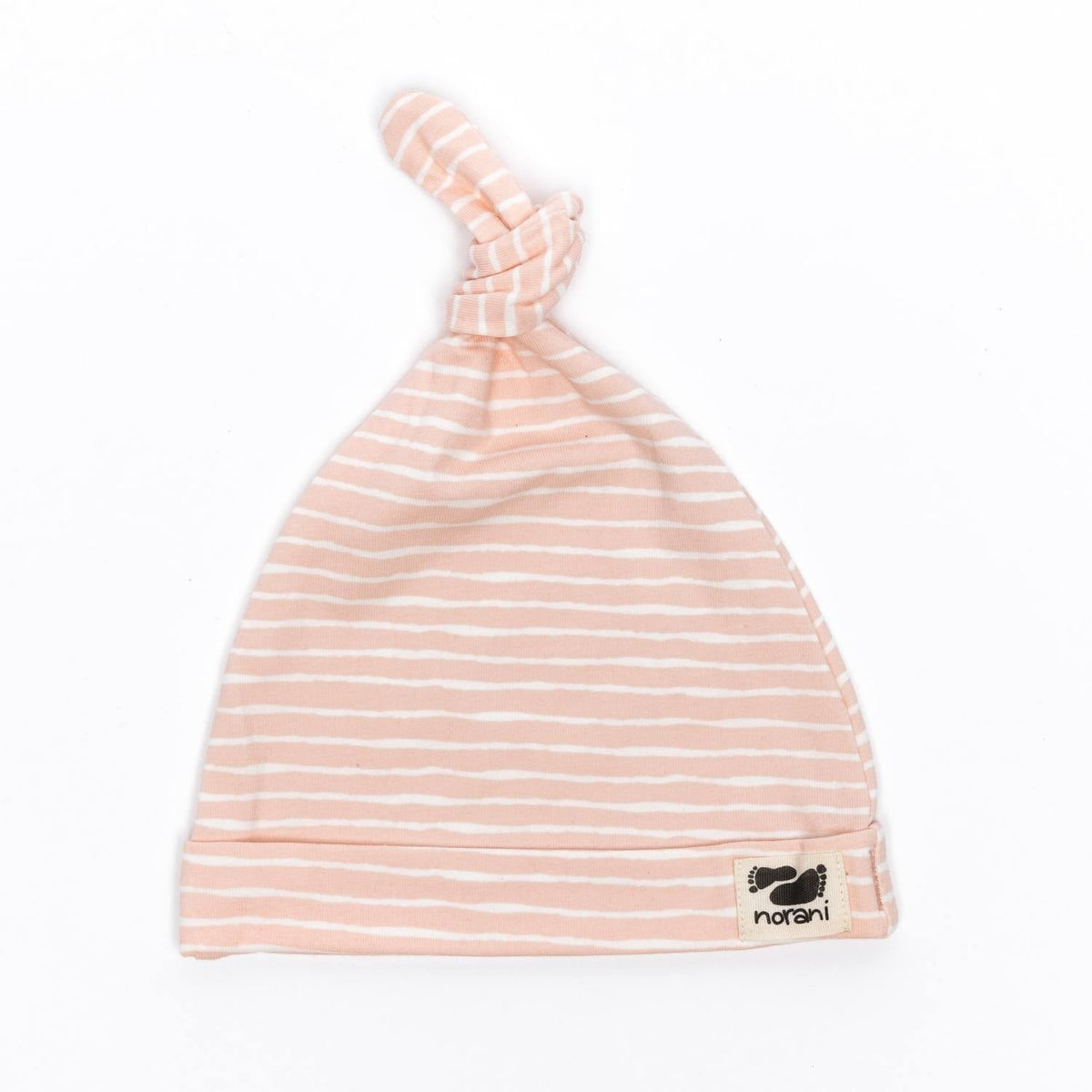 Organic Baby Beanie - Pink Stripes
