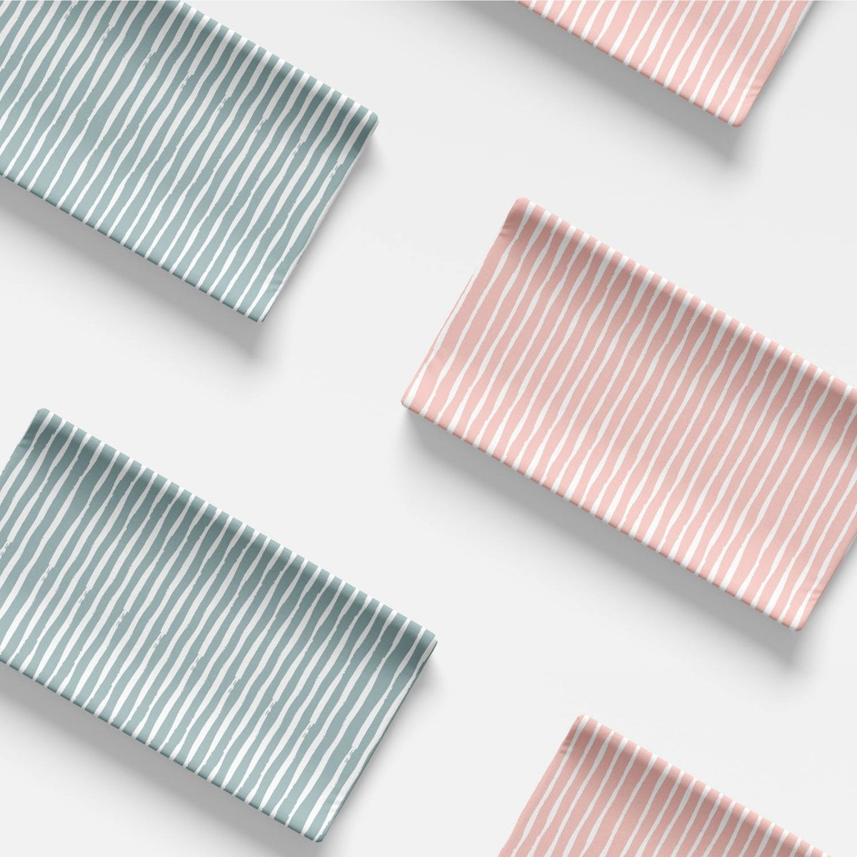 Organic Changing Pad Cover - Green Stripes