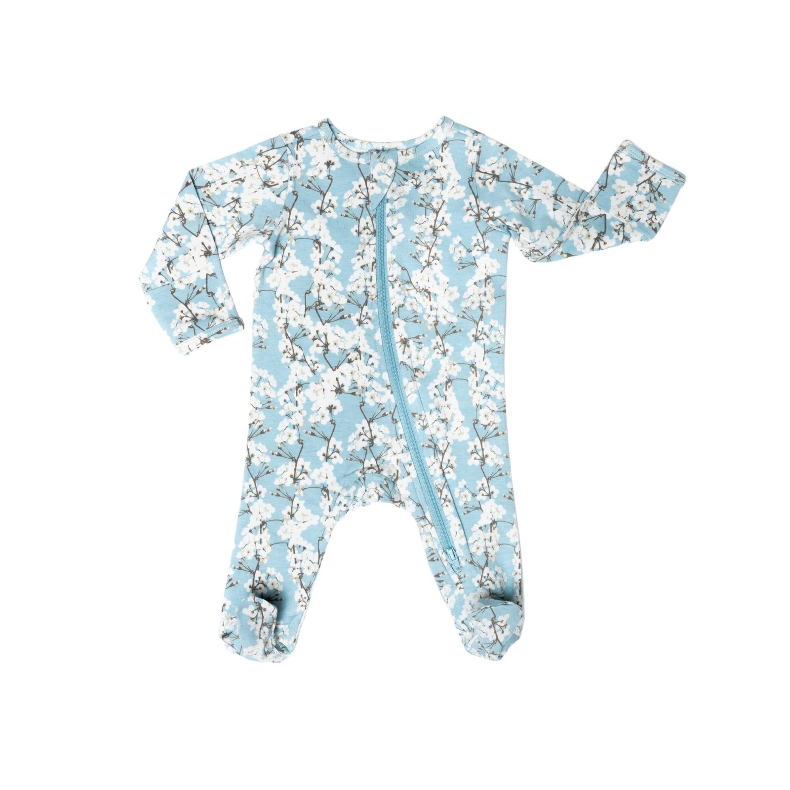 Organic Footie - Cherry Blossoms