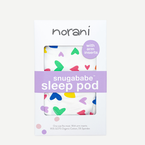 Colorful Hearts Snugababe Swaddle™ Sleep Pod