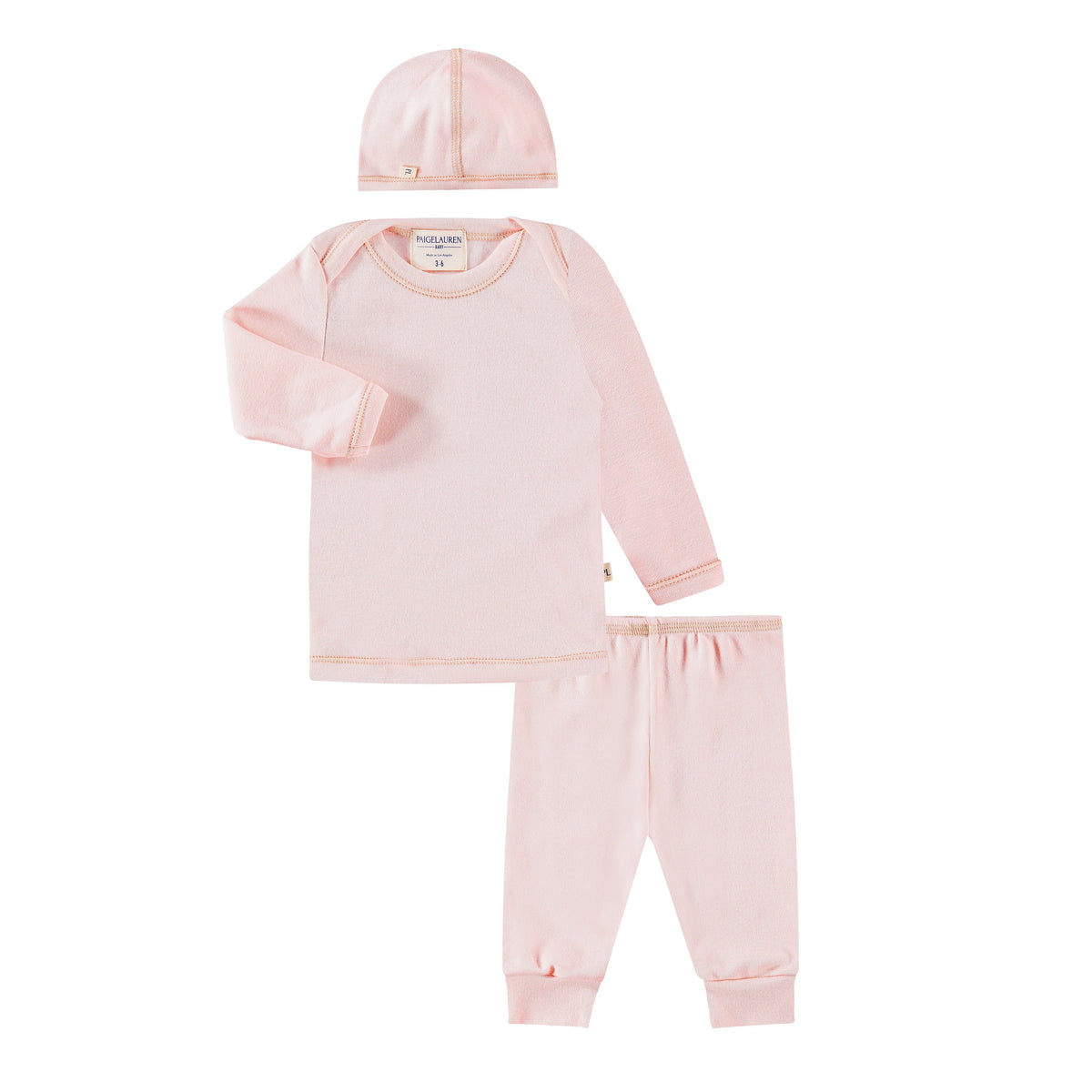 Rib Beanie, Lap Tee and Legging Set
