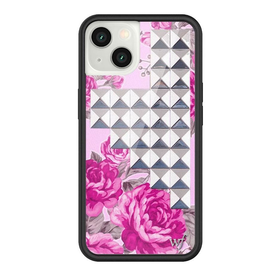 Pink Floral Stud iPhone Case