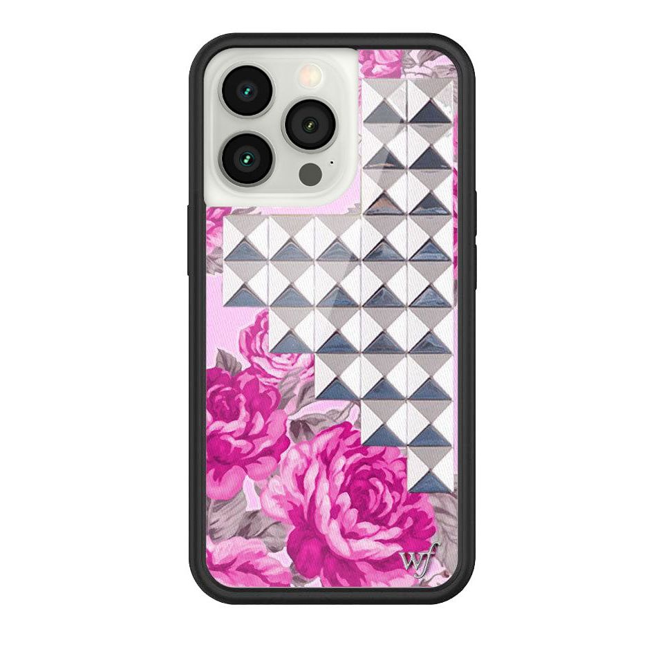 Pink Floral Stud iPhone Case