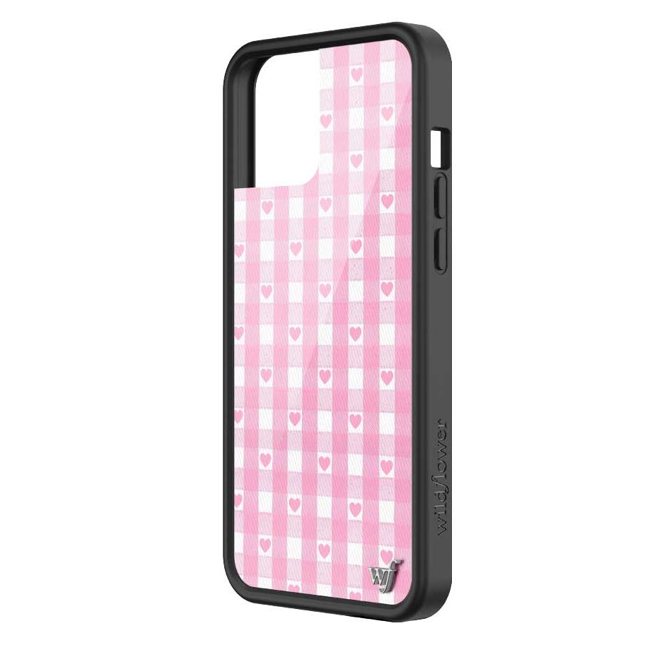 Gingham Hearts | Pink iPhone Case