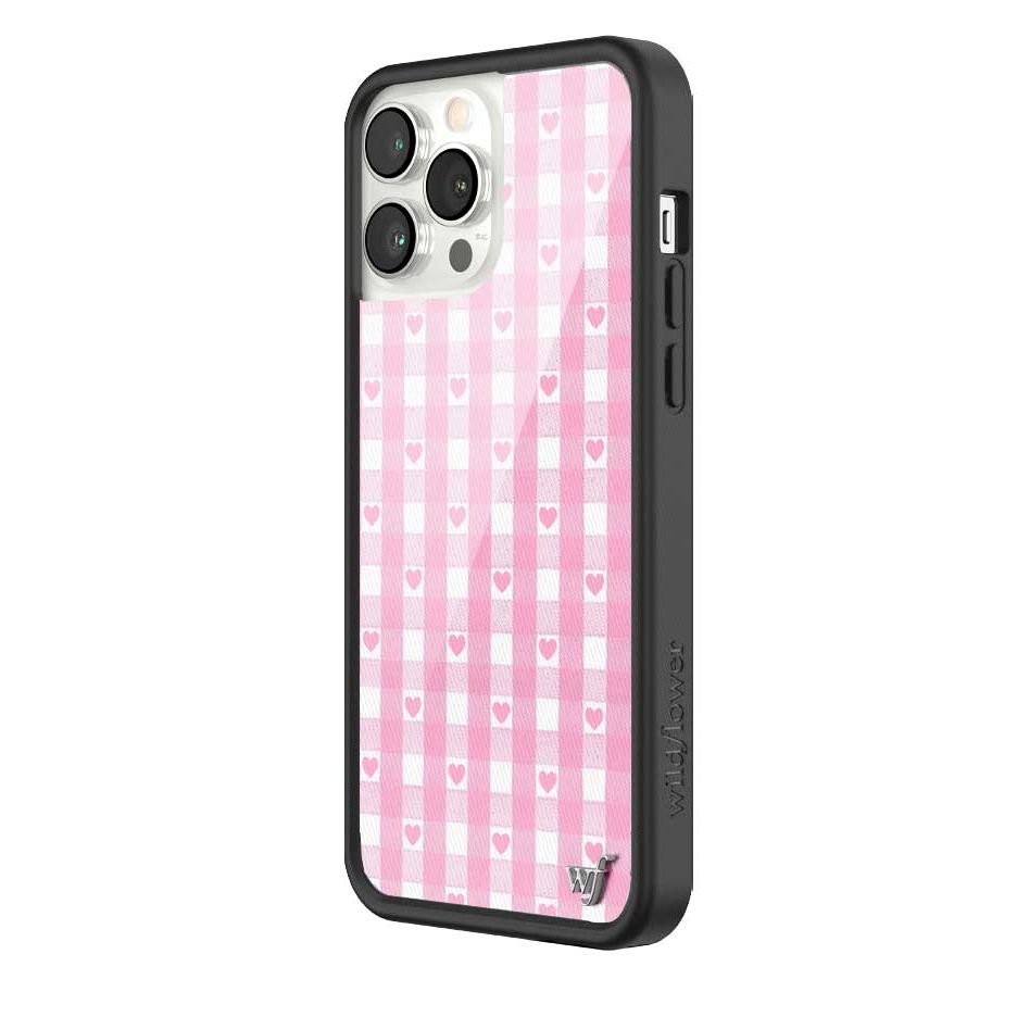 Gingham Hearts | Pink iPhone Case