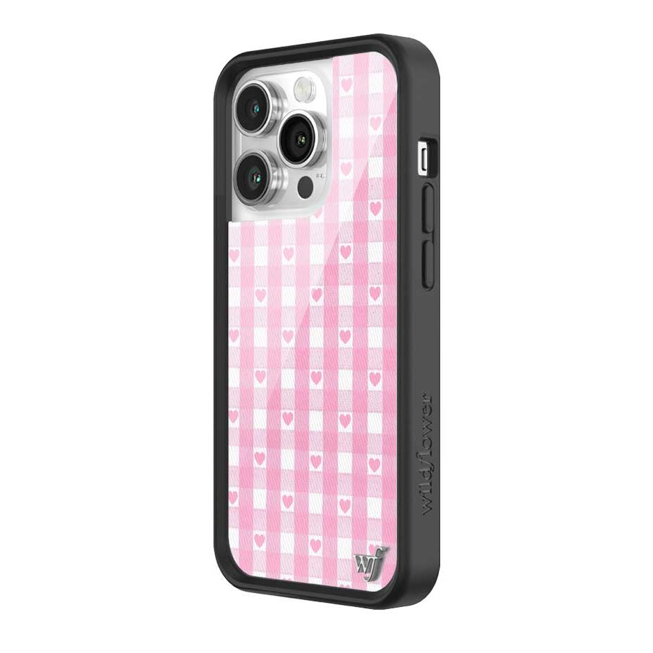 Gingham Hearts | Pink iPhone Case