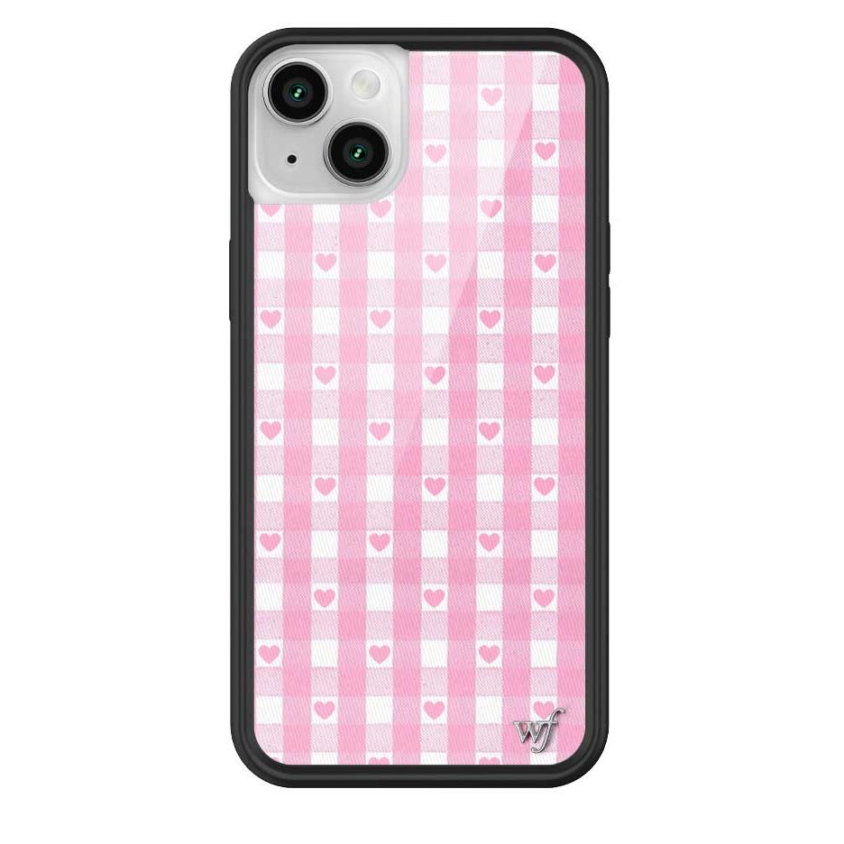 Gingham Hearts | Pink iPhone Case