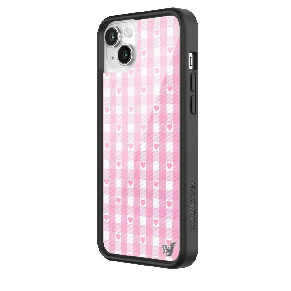 Gingham Hearts | Pink iPhone Case