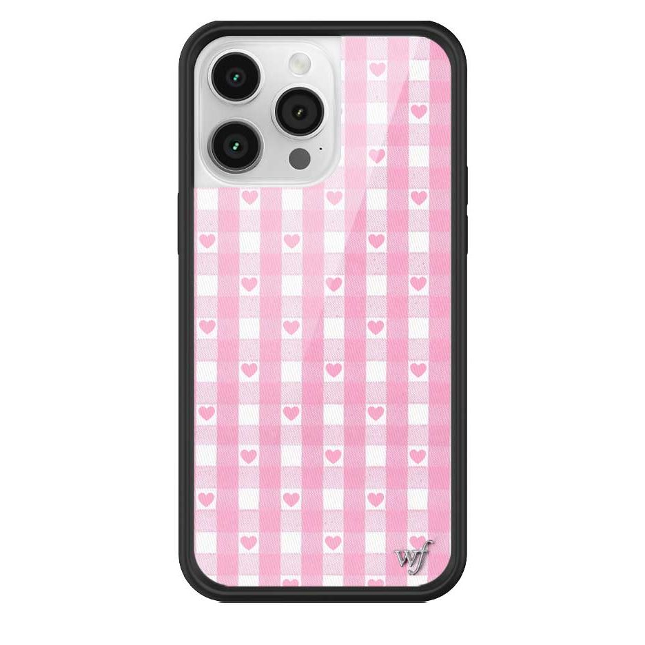 Gingham Hearts | Pink iPhone Case