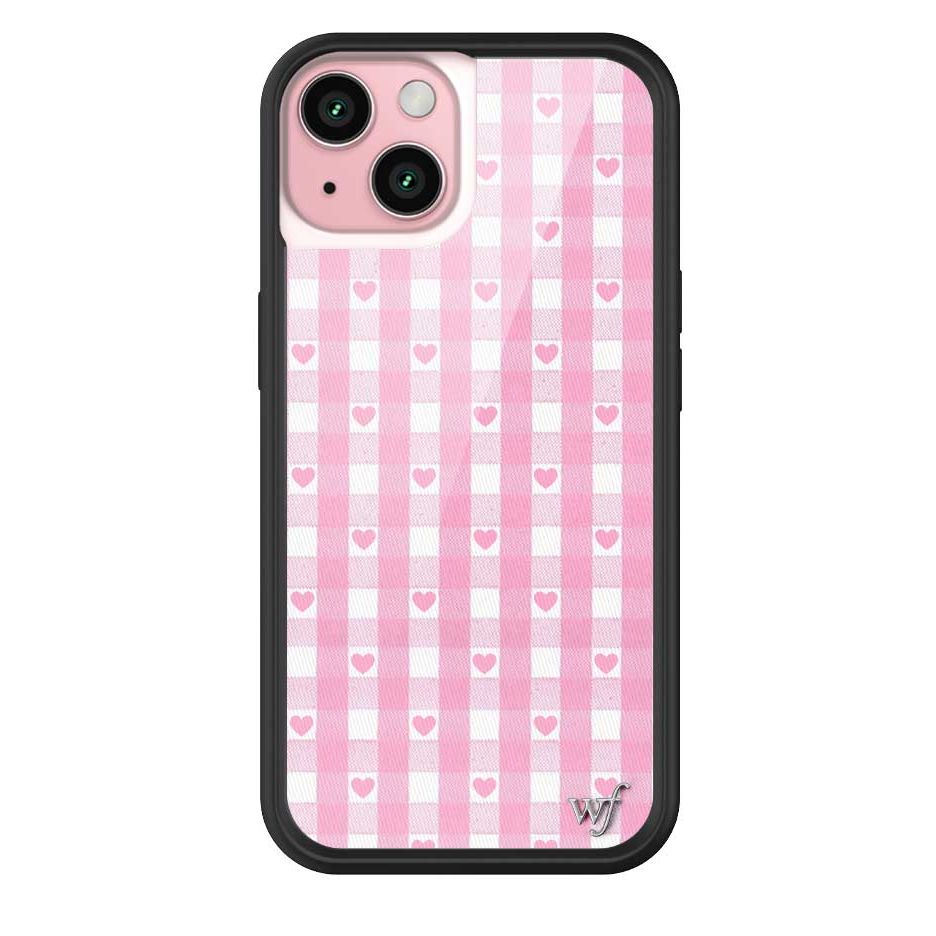Gingham Hearts | Pink iPhone Case